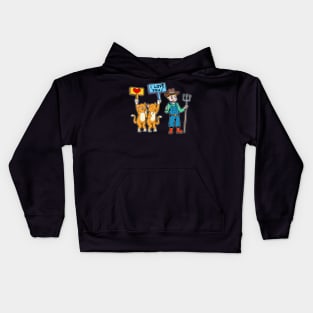 Cats love the farmer Kids Hoodie